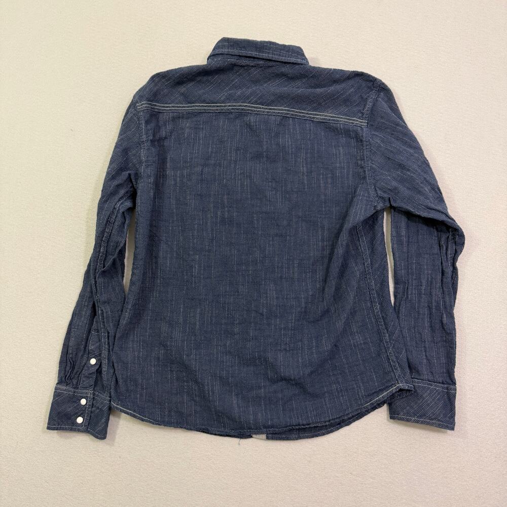 BKE Striped Standard Shirt Men's Extra Large Blue Pearl Snap Button Western - Picture 6 of 9